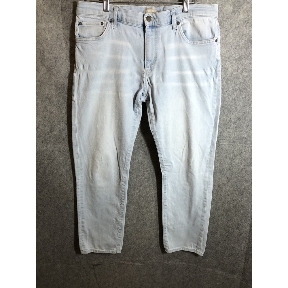 Ash & Erie Jeans Men 34x29 Blue Denim Light Wash Straight Stretch Casual